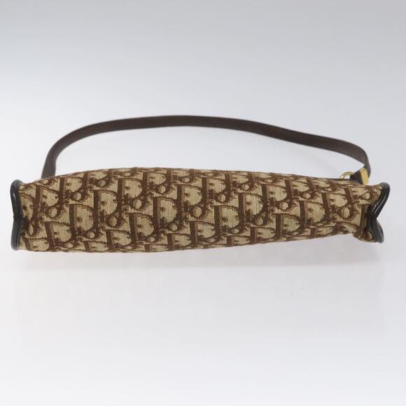 DIOR Trotter Canvas Shoulder Bag Brown Gold - Picture 9 of 12